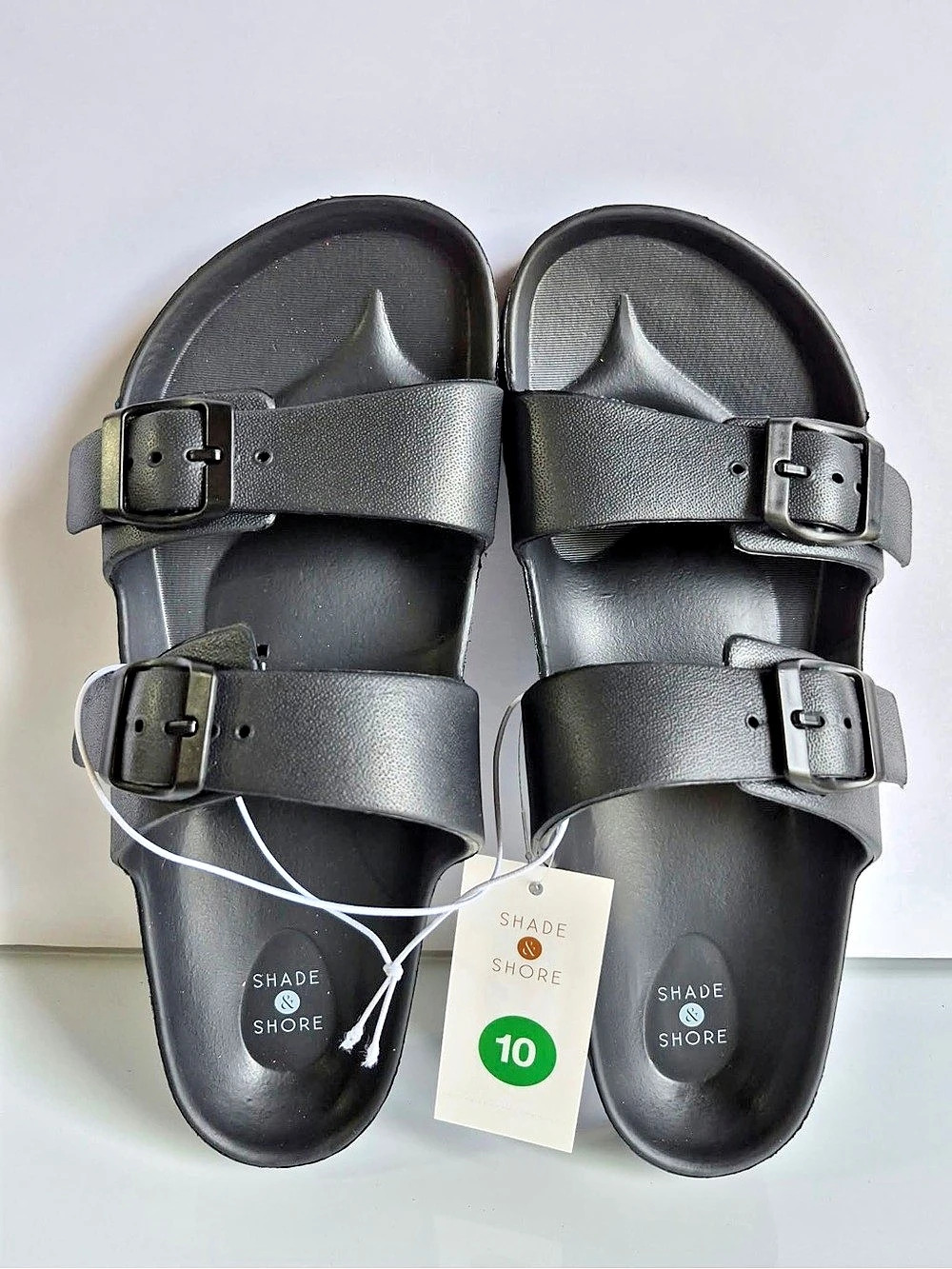 Shade Shore Double Buckle Sandals Black US 10